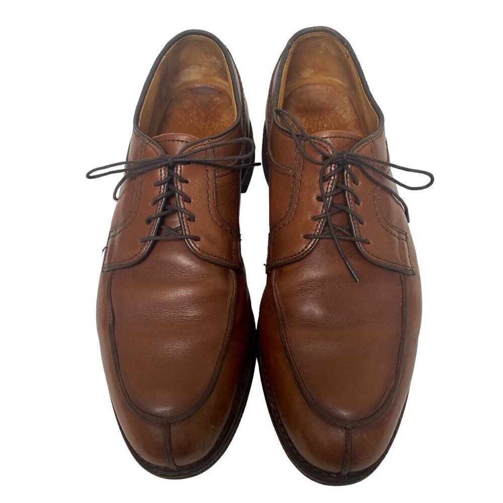 ALLEN EDMONDS Mens Dress Shoes Size 8.5  Brown Leather Stockbridge Oxfords